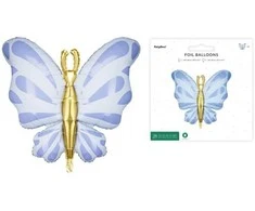 Party Deco PartyDeco Balon fol.Motyl 69x69 błękit FB248-011 64676
