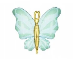 Tuban PartyDeco Balon fol.Motyl 69x69cm mėtų spalvos 64669