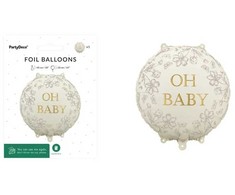 Party Deco PartyDeco Folinis balionas „Oh Baby“ 35x35 mišrus FB284 86340