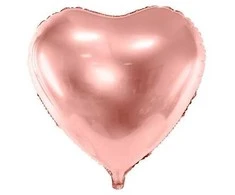 Party Deco Balionas folinis "Širdelė" rožinis 45cm