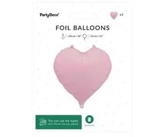 PartyDeco Balon fol.Serce 45cm rožinė FB9T-081 75856