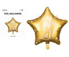 PartyDeco folijos balionas šimtas metų! 40 cm auksinas 70957