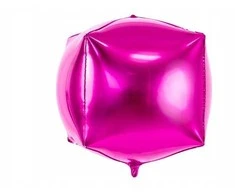 Party Deco Folinis balionas Cubic 35*35*35cm rausvas