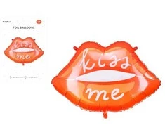 Party Deco Folinis balionas "Kiss me" 86.5&amp;65cm