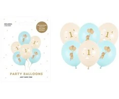 Party Deco PartyDeco Balony 30 Myszki su cyferkš 1 Light Mėlyna A6 85494