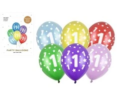 Party Deco Balionai 1-as gimtadienis 30cm stiprūs