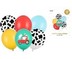 PartyDeco Balionų rinkinys "Traktoriukas" 30cm 6 vnt