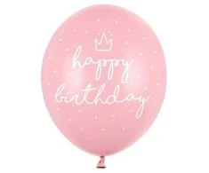 Boland Traciks Balionai "Happy birthday" rausvi 30cm 6 vnt