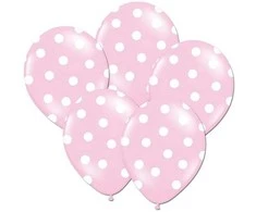 Party Deco PartyDeco Balony 30cm Kropki Pastel Baby Rožinė A50 92425