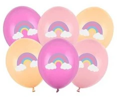 PartyDeco Balionų rinkinys "Rainbow" 30cm 6 vnt