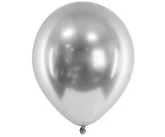 PartyDeco Latex Balloons sidabro 50 vienetų