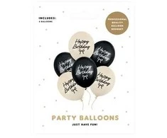 PartyDeco Balony Strong Happy B-day Kokardki 30 mix A6 20046