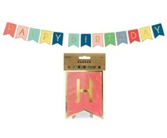 Girlianda Happy Birthday PartyDeco H15cm/1.75m