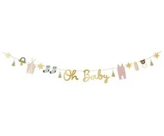 Party Deco PartyDeco Banners Oh baby mix 2,5 m 14718
