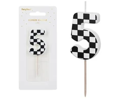 PartyDeco Gimtadienio žvakė Skaičius 5 5.5cm mišrus 30978