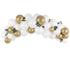PartyDeco Balionų girlianda Auksinė, 200cm