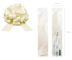 Party Deco Dekoratyvinis kaspinas 40cm 1 vnt kreminis