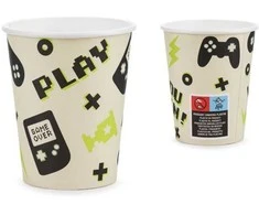 PartyDeco Vienkartiniai puodeliai "Game" 220ml 6 vnt