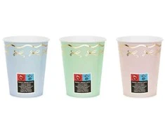 PartyDeco Kubeczki Kokardki mix 220ml A6 KPP94-EU1 70929