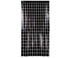 PartyDeco Vakarėlio užuolaidų kvadratai juodi 100x200cm