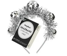 Party Deco PartyDeco Opaska Kule Disco 17,5x17,5cm sidabrinė 94277