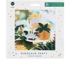 Pudełka Dėžutės užkandžiam "Dinozaurai" 6 vnt