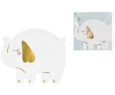 Party Deco PartyDeco servetėlės Dramblys 16x13.5cm balta A12 26896