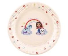 PartyDeco Talerzyki Koci Domek Gabi mix 23cm A6 TPP104 99210
