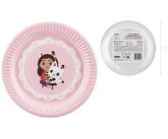 PartyDeco Talerzyki Koci Domek Gabi mix 18cm A6 TPP105 99227