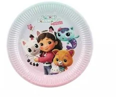 PartyDeco Talerzyki Koci Domek Gabi mix 23cm A6 TPP103 99388