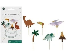 Congeepl PartyDeco dinozaurų torto papuošimai 8-12 cm mišinio A6 25912