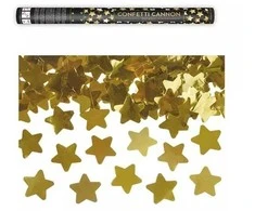 Party Deco Konfeti patranka su auksinėmis žvaigždutėmis 60cm 1 vnt