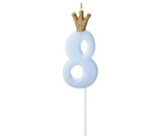 GoDan Gimtadienio žvakutė nr 8 melsva 9.5cm
