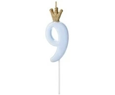 GoDan Gimtadienio žvakutė nr 9 melsva 9.5cm