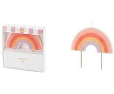 PartyDeco Gimtadienio žvakutė "Vaivorykštė" marga 4.5cm