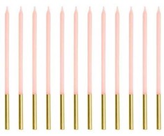 Party Deco Slowmoose Gimtadienio žvakės lygiai rožinės spalvos 14cm 12vnt