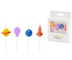 Party Deco Žvakutės gimtadienio 4 vnt vaikiškos 3cm