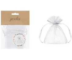 Boland Traciks PartyDeco Organza maišeliai balta 10cm A10 74955