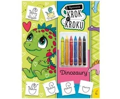 Platon Dinozaury rysowanie krok po kroku su kredkami 76535