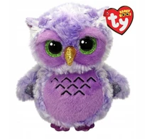 TY Beanie Boos Pliušinis žaislas - violetinė pelėda, 15 cm
