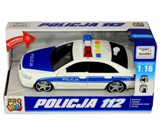 Pro Kids AUTO policija, 1:16, šviesa ir garsas, 24 cm, plastikas.