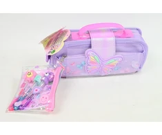 Pulio HOT FOCUS pieštukų dėklas + gelio rašikliai Butterfly 61238