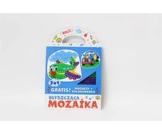 Teka *MOZAIKOS blizgus, TRANSPORTO PRIEMONĖS, 3in1, magnetai + putplastis