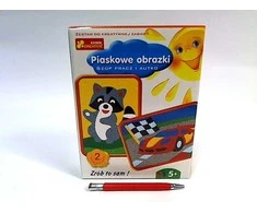 Ranok Smėlio paveikslai - Meškėnas ir automobilis