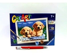 Ravensburger CreArt spalvinimo knygelė vaikams šuniukai