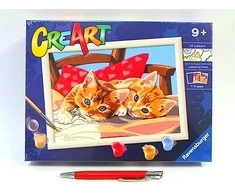 Ravensburger Rankdarbių rinkinys vaikams du mieli katinėliai