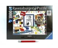 Ravensburger "2D" Dėlionė 1000 vnt. - Eames Collectors Edition: Kėdės
