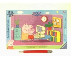 Ravensburger Dėlionė 15 vnt. - Peppa Pig prie kompiuterio