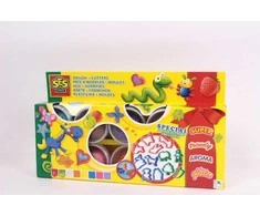SES Creative SES žaidimų tešla 8x90gr + 12 formelių 00498 04989