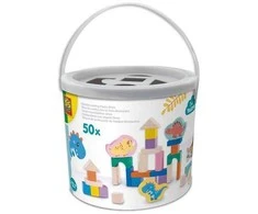 Ses Creative SES Mediniai dinozaurų kaladėlės, 50 vnt., 13204 32040